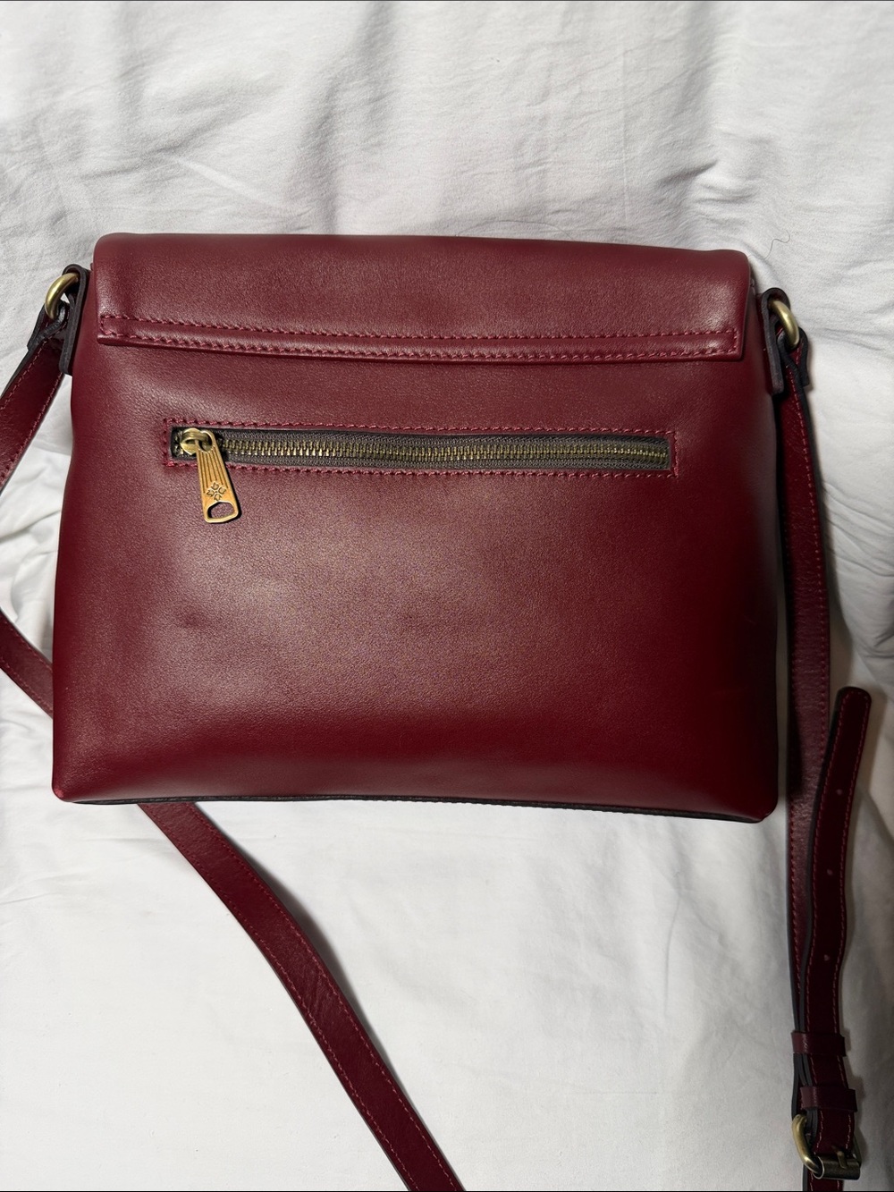 Patricia Nash Burgundy Leather Crossbody Bag - Picture 3 of 14